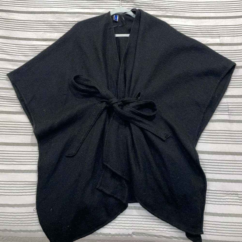 Wool Tie Poncho